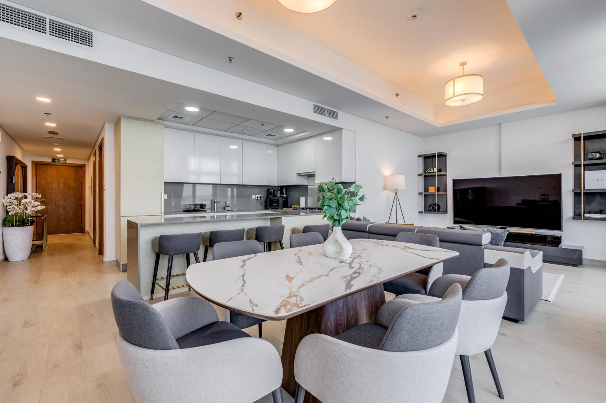 Luxury Azizi Mina Beachfront Apartments Dubái Exterior foto
